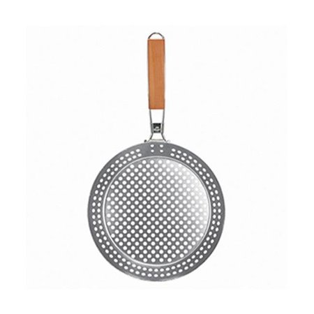 MR. BAR-B-Q PRODUCTS Mr. Bar-B-Q Products 257103 Grill Zone Non-Stick Round Skillet; Brushed Silver 257103
